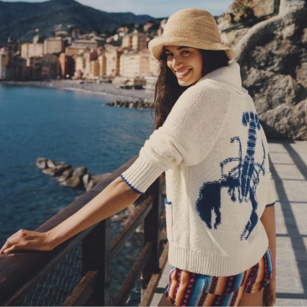 NWOT Anthropologie - Maeve - Lobster Cardigan🌀🐚
